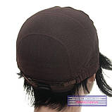 Найлегша перука з натурального волосся на сітці - система Bonnie HH трохи світліший за чорний колір, фото 8