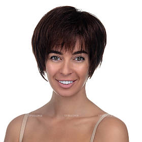 Перука з натурального волосся на сітці - система Bonnie HH шоколадного кольору