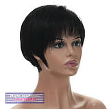 Найлегша перука з натурального волосся на сітці - система Bonnie HH трохи світліший за чорний колір, фото 9