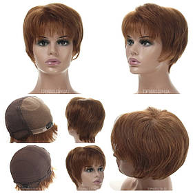 Найлегший Перука з натурального волосся на сітці - система Bonnie HH каштановий колір