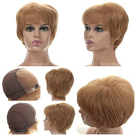 Найлегший Перука з натурального волосся на сітці - система Bonnie HH світло-русявий колір