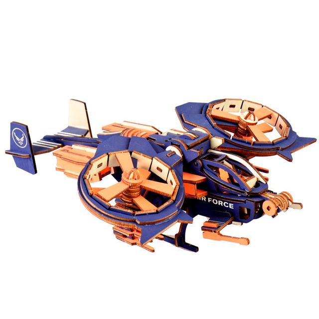 Деревянный пазл вертолет