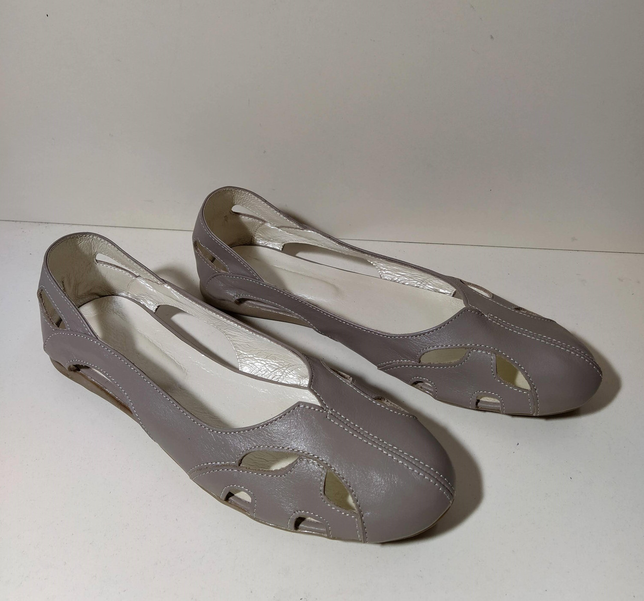 STTOPA Розміри 36-45. Балетки літні великі розміри шкіряні. 157-3645 Бежеві, фото 1