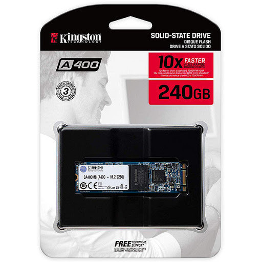 Твердотільний накопичувач SSD Kingston SSDNow A400 240GB M. 2 2280 SATAIII TLC