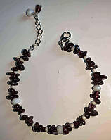 Браслет із натуральним гранатом