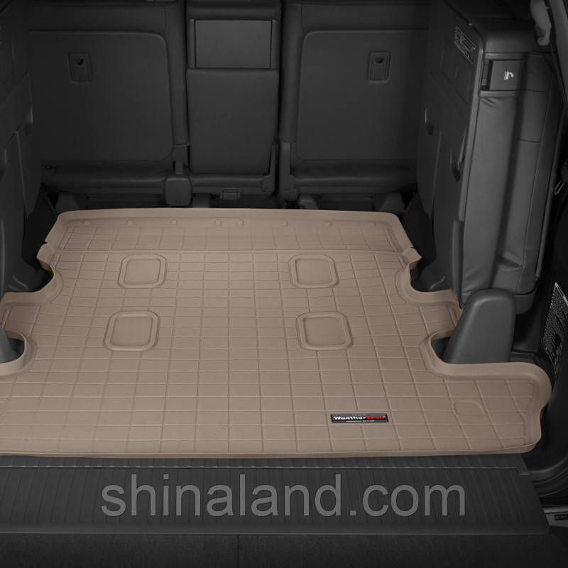 Килимок у багажник Lexus LX570, LX450 / Toyota Land Cruiser 200 2008 — за 2 поруч, бежевий, Tri-Extruded