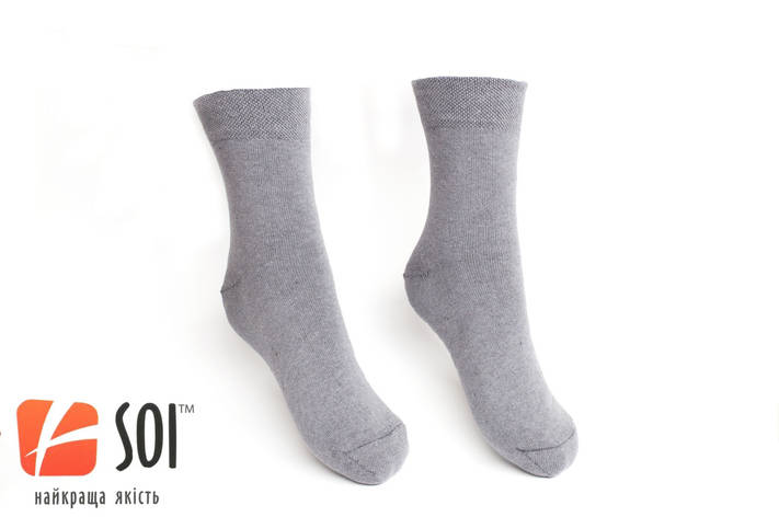 Шкарпетки чоловічі класичні SOI р. 25 (39-40) чорний Сірий, р. 25 (38-40), фото 2
