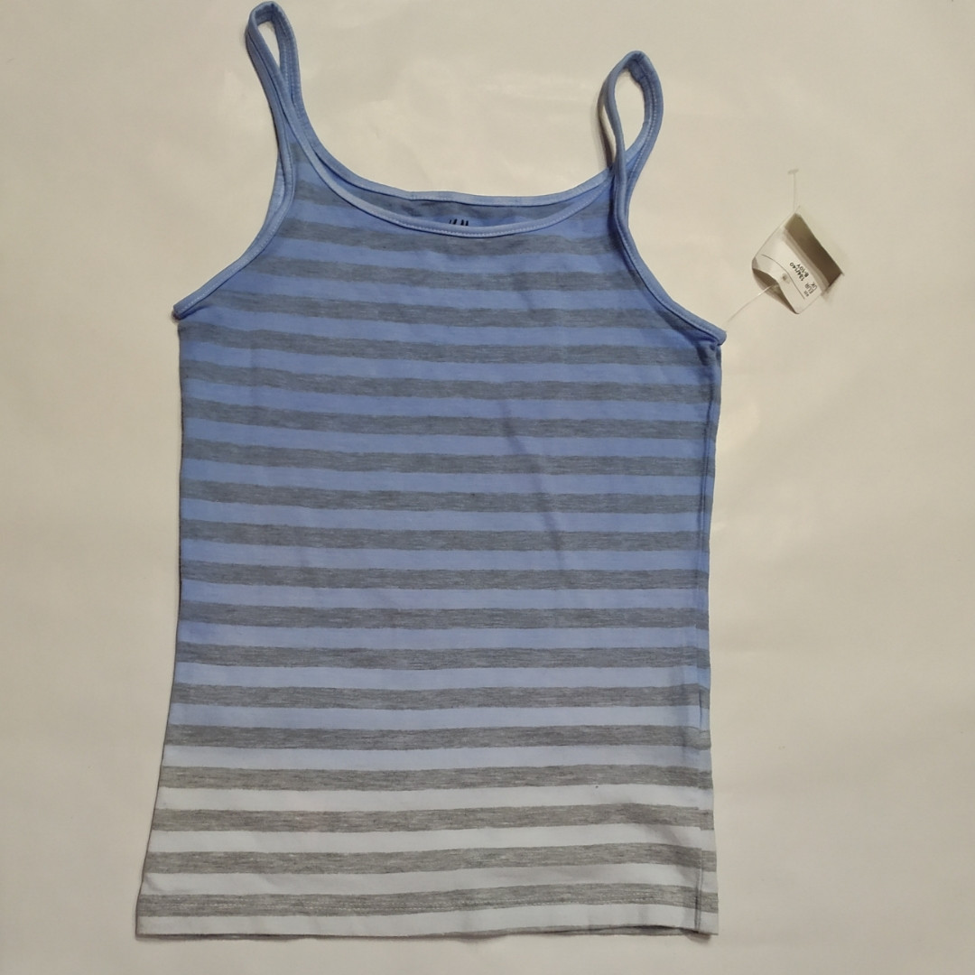 Майка блакитна в смужку H&M р.134/140см (8-10лет), фото 1