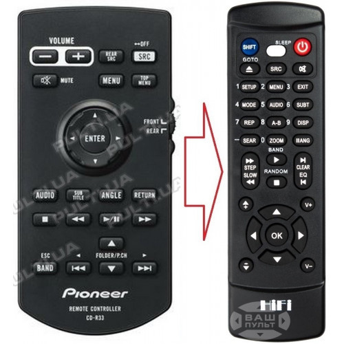 Пульт для PIONEER CD-R33 (аналог), фото 1