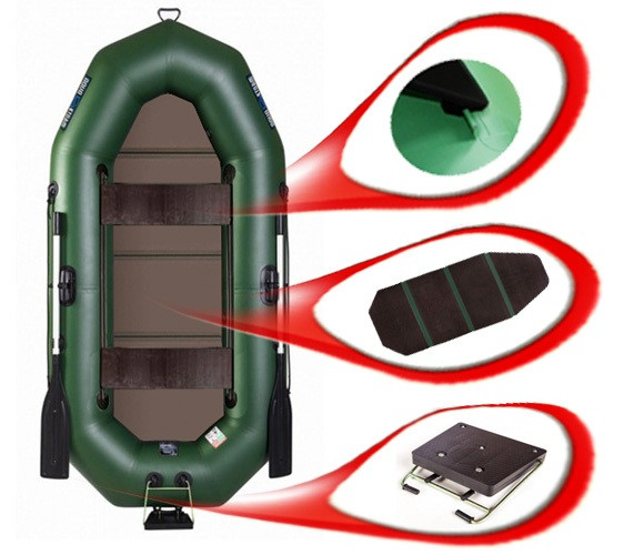 Aqua Storm ma240T_Sk_Ps човен Шторм 240 з транцем, книжкою і пересувними сидіннями