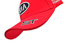 Кепка Sport Line з автомобільним логотипом KIA червона (S 0919-128), фото 3