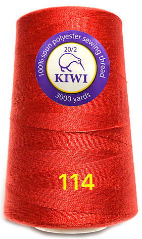Нитка 20/2 армована Червона 114тон підвищеної міцності 3000ярдов Kiwi, фото 2