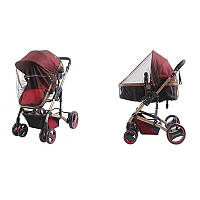 Москітна сітка на коляску коричнева