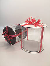 Коробка для торта 30 * 25 см Прозора коробка для торта тубус Паковання для торта тубус, фото 5