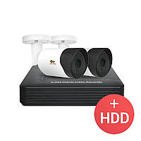 2.0MP Набор для улицы AHD-23 2xCAM + 1xDVR + HDD