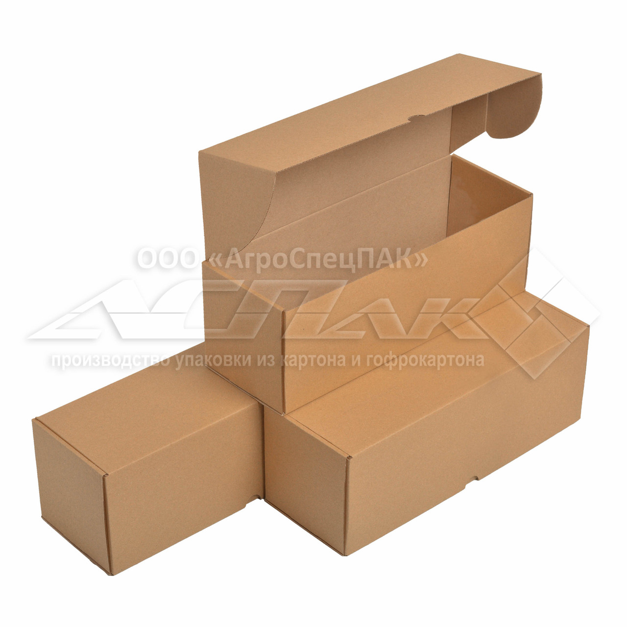 Самозбірні коробки 350x120x120 бурі. Крафтовые коробки., фото 1