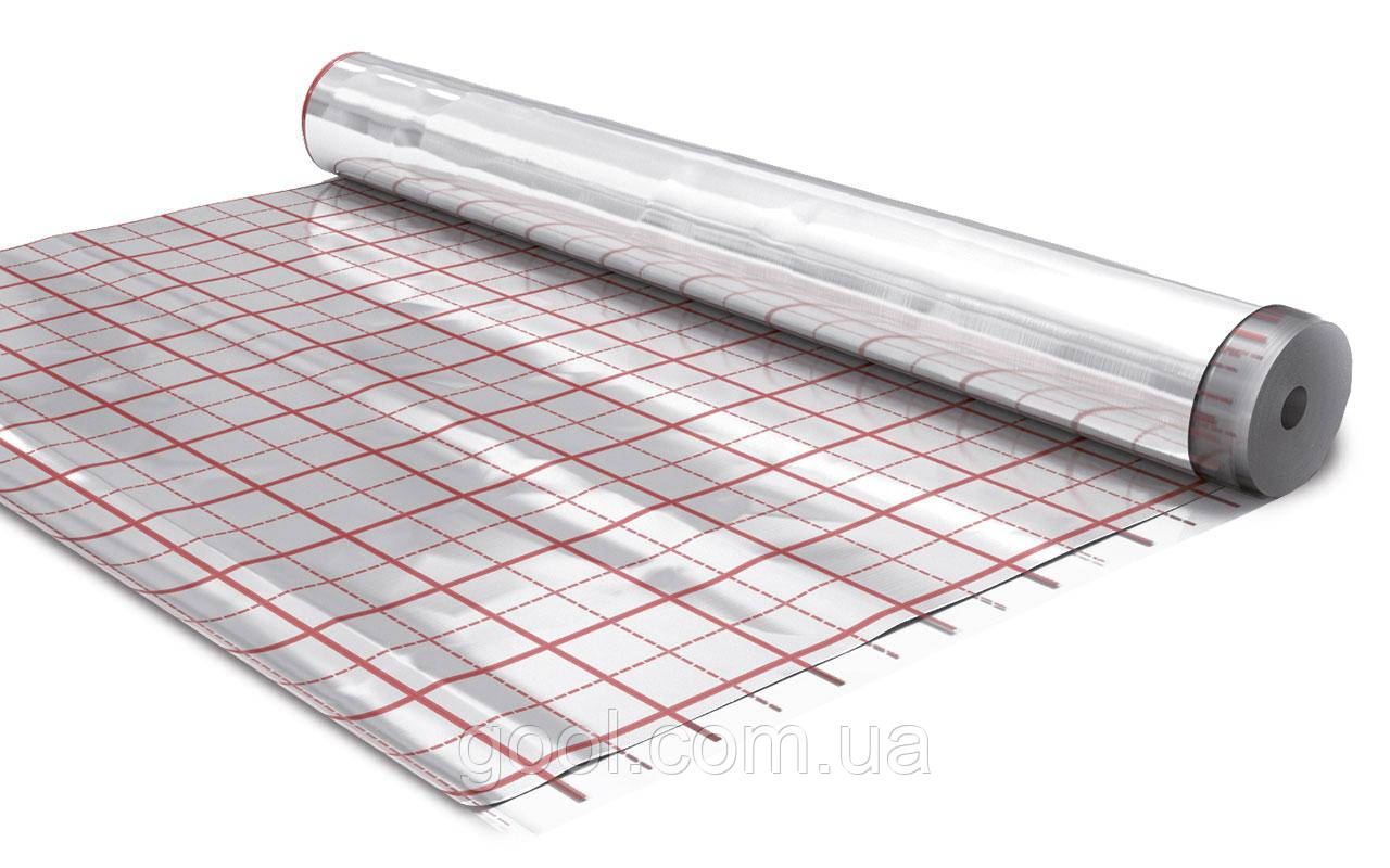Плівка Strotex Hotfloor (Стротекс Хотфлор) під теплу підлогу що відбіває тепло підкладка з розміткою 1х50 метра рулон 50 м2 Польща