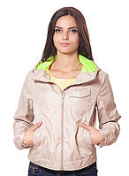 Женская куртка-ветровка (S-XL в расцветках) S, бежевый