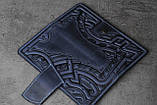 Шкіряний гаманець ручної роботи, якісний клатч-гаманець, фото 4
