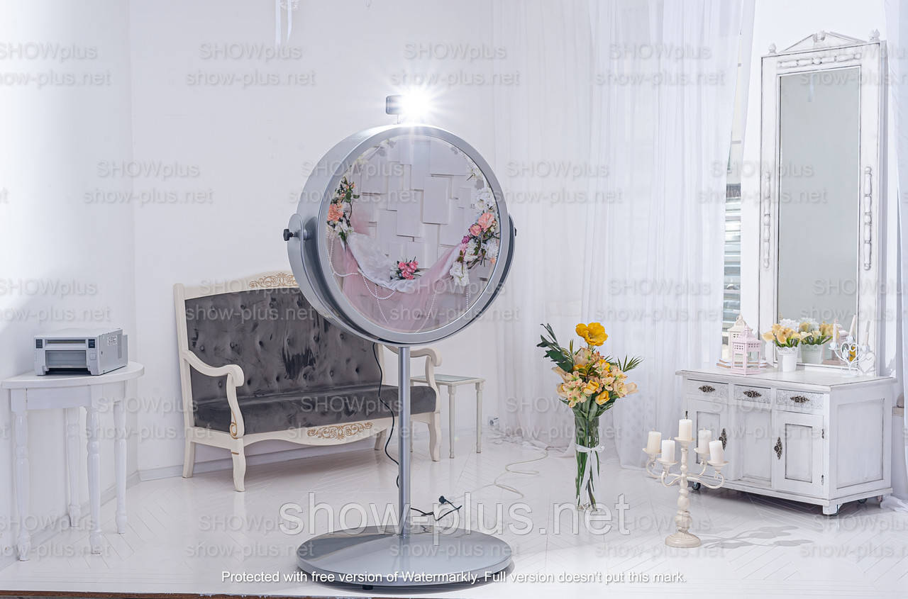 Кругле Селфі Дзеркало / Beauty Mirror / Круглое Селфи Зеркало / Selfie mirror SHOWplus SM-03 silver