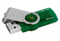 Флешка USB Kingston DataTraveler DT101 G2 об'ємом 64 ГБ.