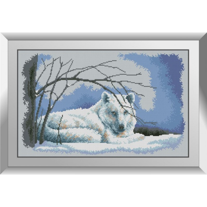 Алмазна мозаїка Вовк в снігу Dream Art 31154 (35 x 56 см)