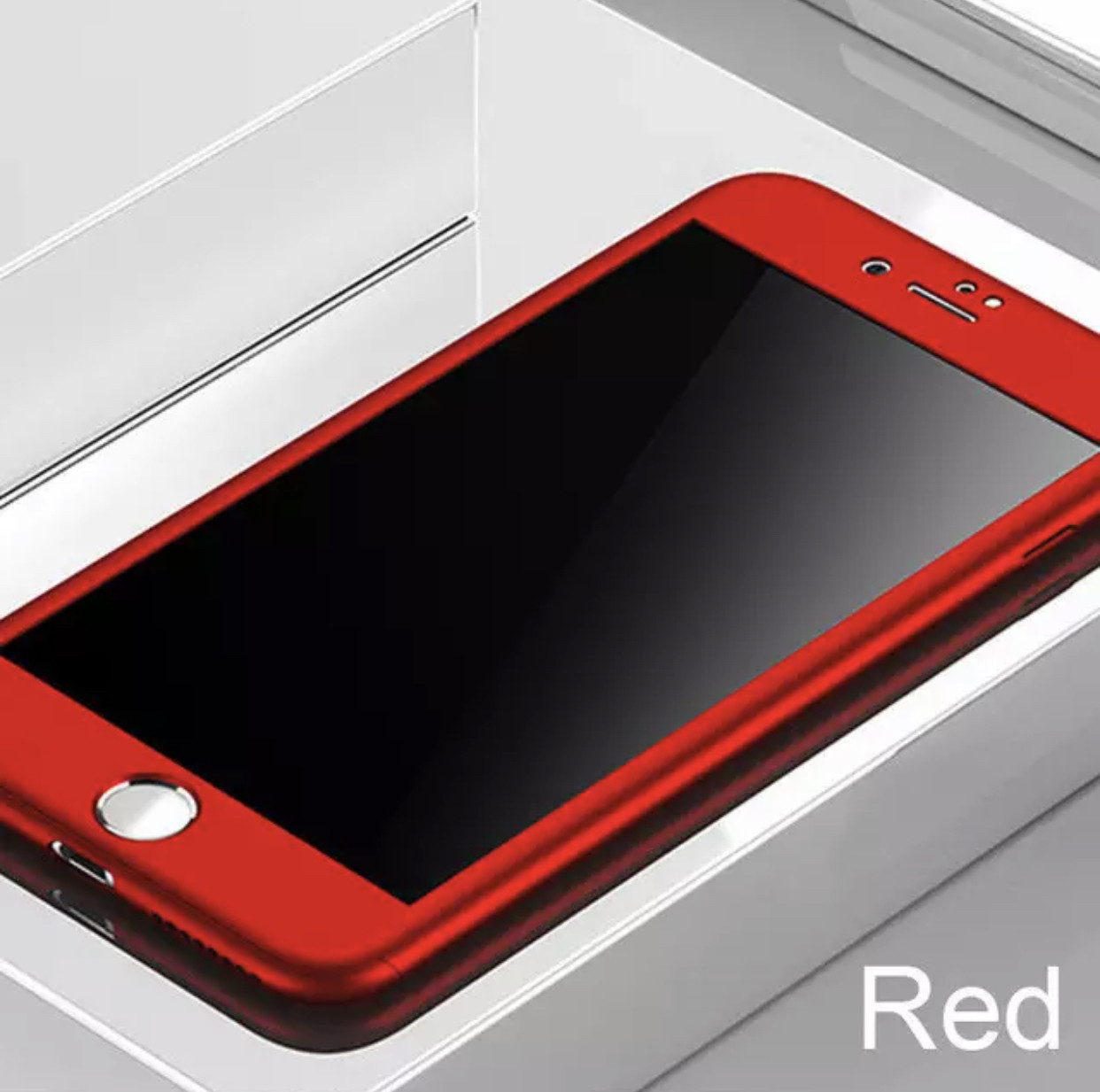 Чохол протиударний для Iphone 6/6s червоний + скло