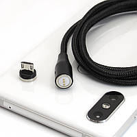 Магнітний MicroUsb кабель Topk 1 м Black