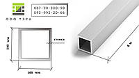Алюминиевая труба 100х100 мм 6060 Т6 профильная квадратная 100х100х3; 100х100х4; 100х100х5 мм АД31Т