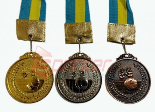 Медаль 'Волейбол" 2,3-место 5.0 с лентой - фото 1 - id-p322519471