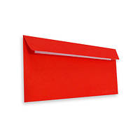 Красный конверт Е65 110х220 мм, печать на конвертах , Шелкотрафаретная печать на конвертах