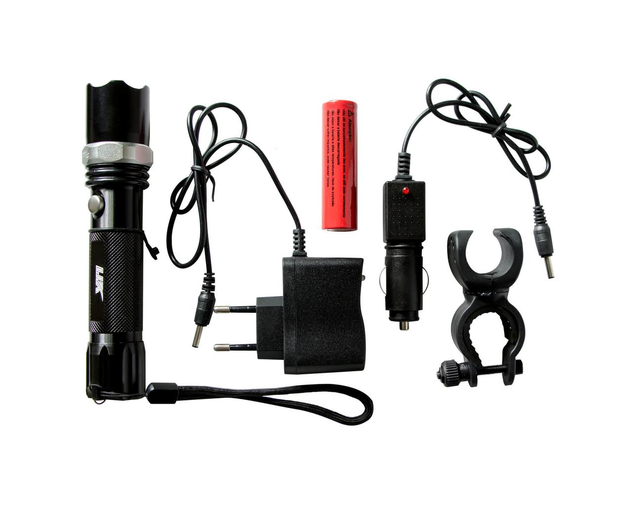 Потужний ліхтар для велосипеда з акумулятором BL T8626 T6 вело ліхтарик із кріпленням акумуляторний 18650 Zoom