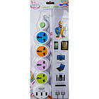 Подовжувач мережевий фільтр на 5 входів і 3 USB-порти