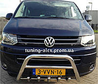 ЗАЩИТНАЯ ДУГА БАМПЕРА / КЕНГУРЯТНИК VOLKSWAGEN TRANSPORTER T5 2010-2016 (С НАДПИСЬЮ) (60ММ)