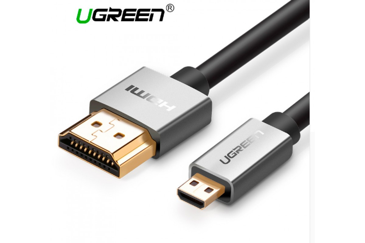 Ugreen Micro HDMI — HDMI кабель 2.0 для 4K, Full HD для відеокамер Sony, Panasonic, Canon, Nikon онлайн-стрим
