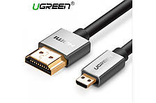 Ugreen Micro HDMI — HDMI кабель 2.0 для 4K, Full HD для відеокамер Sony, Panasonic, Canon, Nikon онлайн-стрим