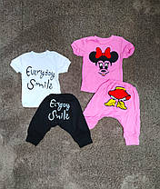 Дитячий комплект для хлопчика і дівчинки футболка та бриджі 1 2 роки