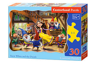 Пазли Castorland Contour Puzzle Білосніжка та 7 гномів В-03754, 30 елементів