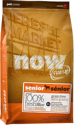 Now Fresh Grain Free Senior Dog Turkey, Duck and Vegetables беззерновой корм для контролю ваги (11,34 кг), фото 2