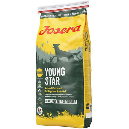 Беззерновой корм для цуценят віком 8 тижнів Josera (Йозера) Young Star (15 кг), фото 2
