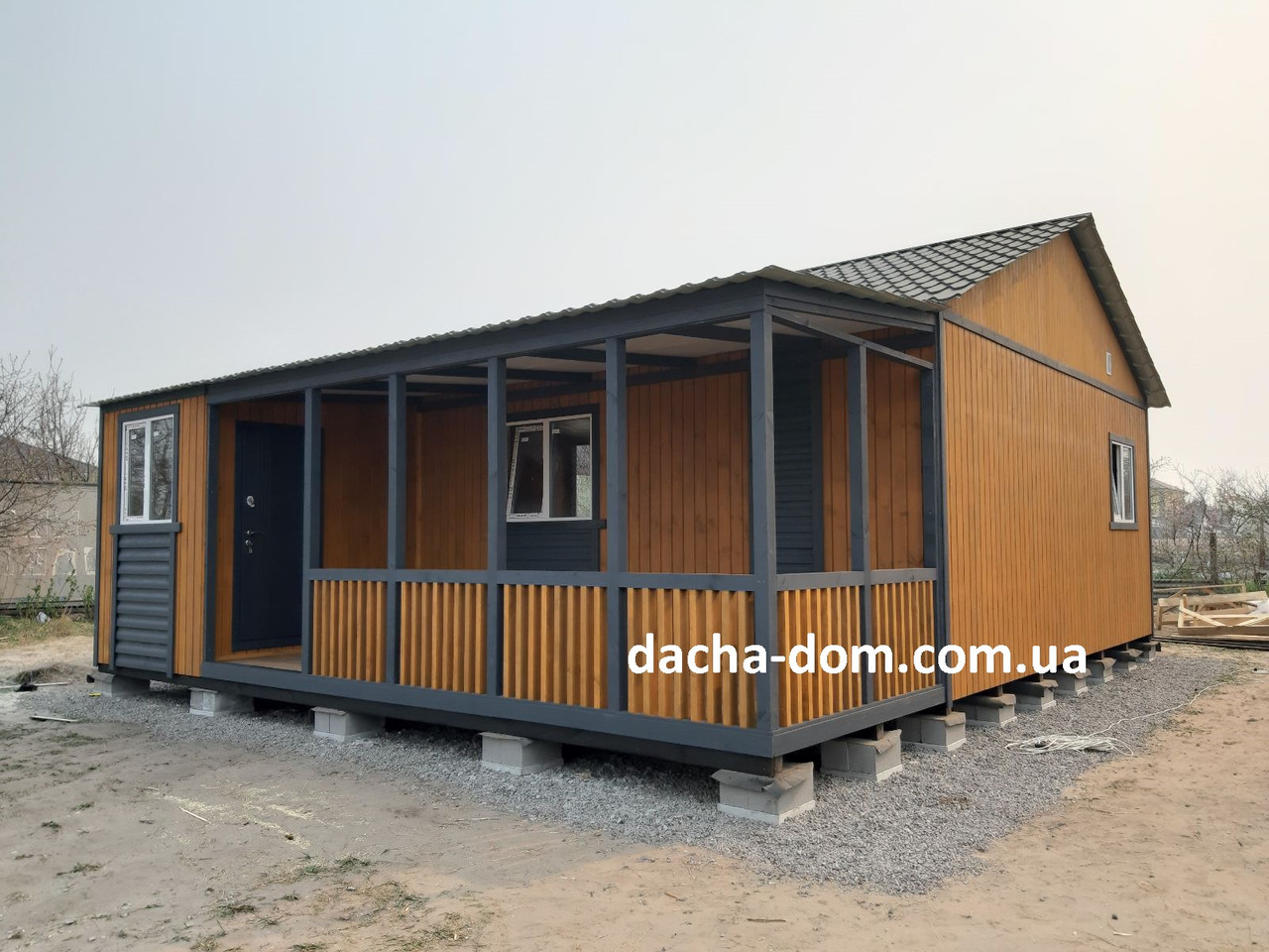 Каркасний дачний будинок 8 м на 9,5 м. Нові технології