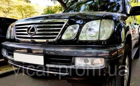 Передние линзовые фары (зеленоватые) Lexus LX 470 (1998-2007) - фото 7 - id-p1138827758