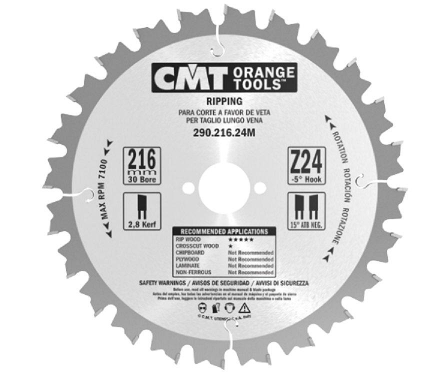 Диск пиляльний CMT D150x20х2,4х1,4 Z12 (Арт. 290.150.12 H)