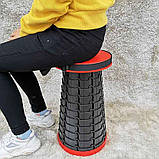 Портативний Складаний стілець туристичний Telescopic stool, похідний табурет, висувний, розкладний, фото 11