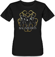 Женская футболка Black Veil Brides - Group Shot with Logo Below (чёрная) S