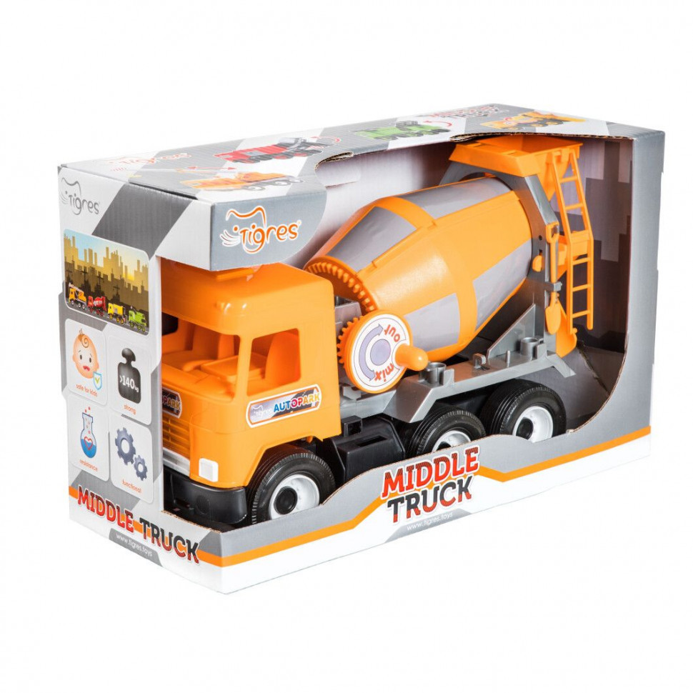 Ігра hotdeal шкова бетономішалка "Middle truck" 39311 з рухомими деталями
