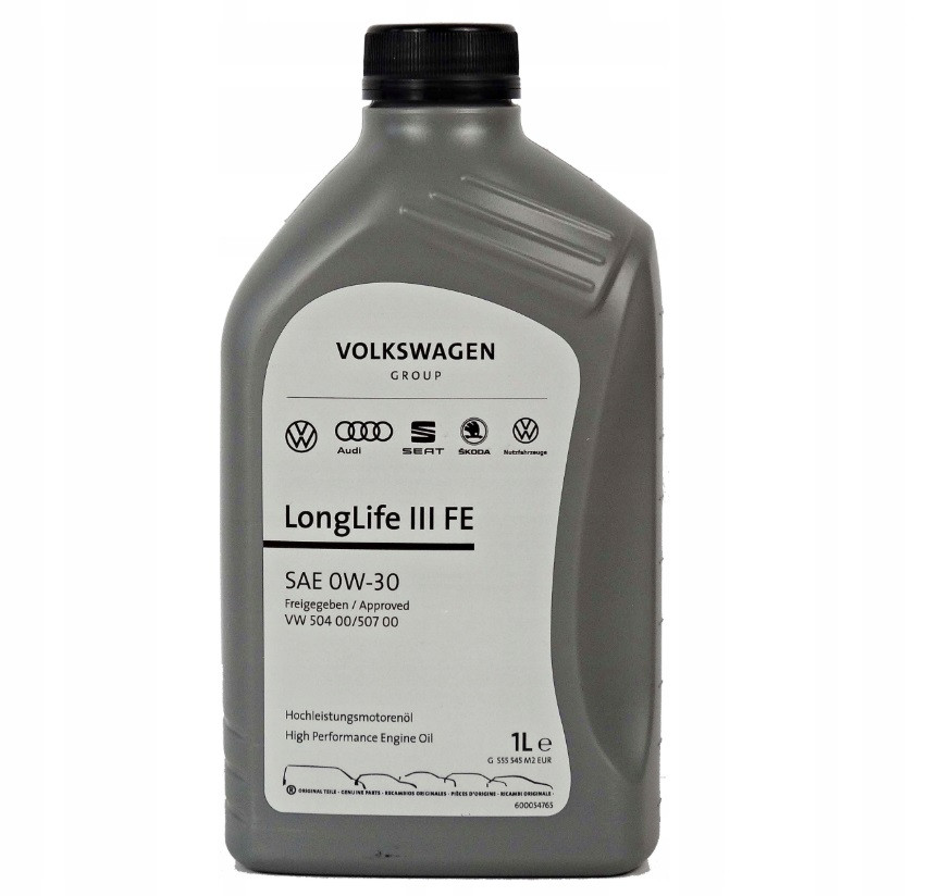 Оригінальне моторне масло VAG LongLife III 0W-30 1л (GS55545M2)