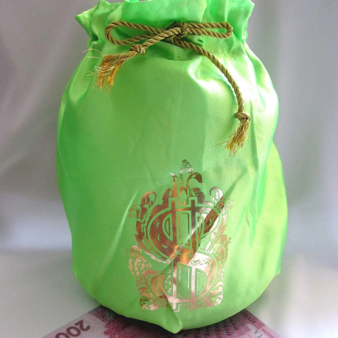 🔥 Розпродаж! Мішечок Весільний для збирання грошей 29х26 см, Салатовий