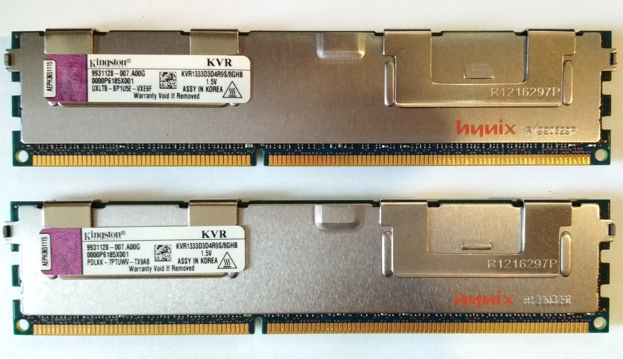 16 gb 2x8gb DDR3 1333 Kingston PC3 10600R REG ECC RAM Серверна пам'ять