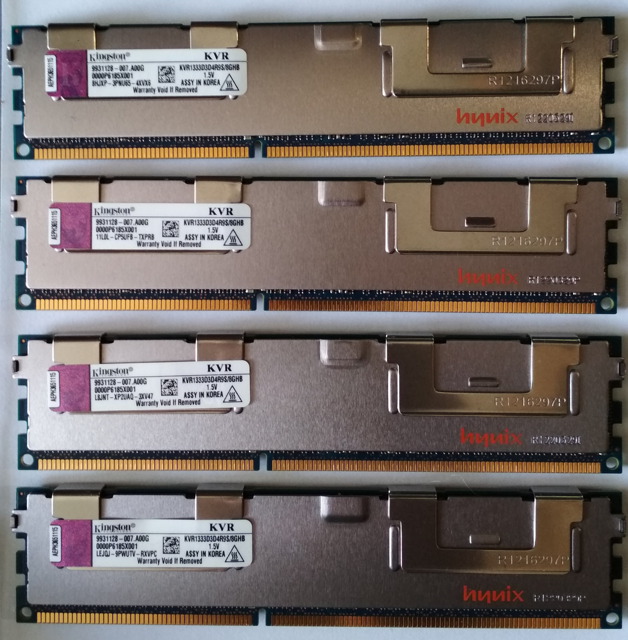 32 gb 4x8gb DDR3 1333 Kingston PC3 10600R REG ECC RAM Серверна пам'ять
